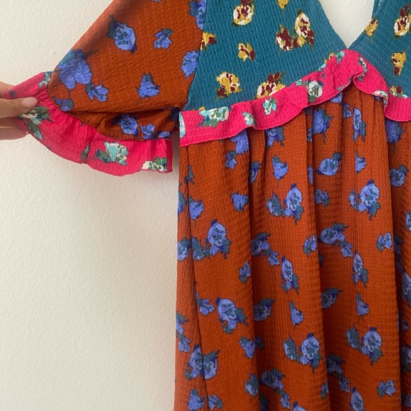 NWT Anthropologie Floral Multicolored Dress - Picture 5 of 9